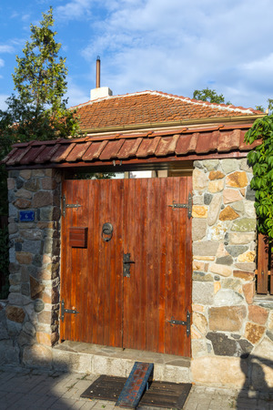 CHERNOMORETS, BULGARIA - AUGUST 16, 2017:  Typical street of village of Chernomorets, Burgas region, Bulgariaのeditorial素材