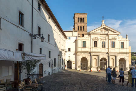 ROME, ITALY - JUNE 22, 2017: Basilica of St. Bartholomew on the Island in city of Rome, Italyのeditorial素材