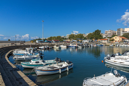 ALEXANDROUPOLI, GREECE - SEPTEMBER 23, 2017:  Port and Panorama to town of Alexandroupoli, East Macedonia and Thrace, Greeceのeditorial素材