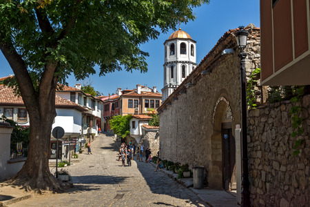 PLOVDIV, BULGARIA - SEPTEMBER 1, 2017:  St. Constantine and St. Elena church from the period of Bulgarian Revival in old town of Plovdiv, Bulgariaのeditorial素材