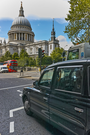 LONDON, ENGLAND - JUNE 15, 2016:  Amazing view of St. Paul Cathedral in London, Great Britainのeditorial素材