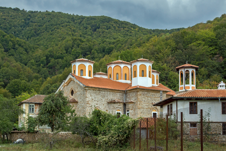 ETROPOLE MONASTERY, BULGARIA - SEPTEMBER 21, 2013:  The Etropole Monastery of the Holy Trinity, Sofia Province, Bulgariaのeditorial素材