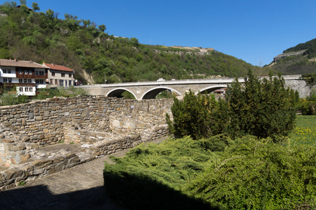 VELIKO TARNOVO, BULGARIA -  APRIL 11, 2017: Houses in old town of city of Veliko Tarnovo, Bulgariaのeditorial素材