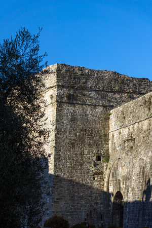 Amazing Sunset view of castle of Ioannina, Epirus, Greeceの写真素材