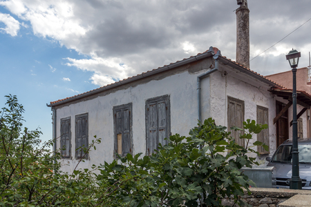 XANTHI, GREECE - SEPTEMBER 23, 2017: Street and old houses in old town of Xanthi, East Macedonia and Thrace, Greeceのeditorial素材