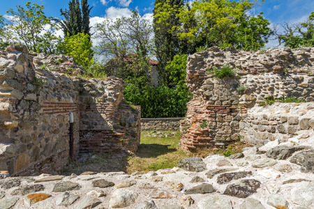 Ruins of Roman fortifications in Diocletianopolis, town of Hisarya, Plovdiv Region, Bulgariaの写真素材