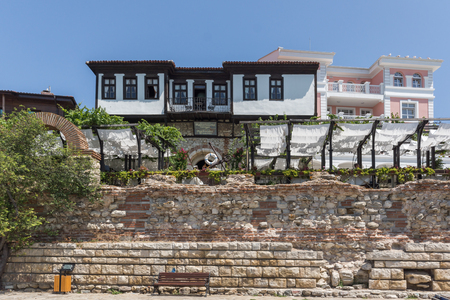 NESSEBAR, BULGARIA - 30 JULY 2014: Ancient ruins in the town of Nessebar, Burgas Region, Bulgariaのeditorial素材