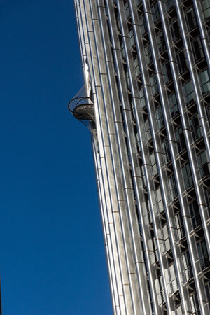 MADRID, SPAIN - JANUARY 21, 2018:  Business buildings at Paseo de la Castellana street in City of Madrid, Spainのeditorial素材