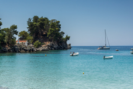 PARGA, GREECE - JULY 17, 2014: Amazing summer view of town of Parga, Epirus, Greeceのeditorial素材