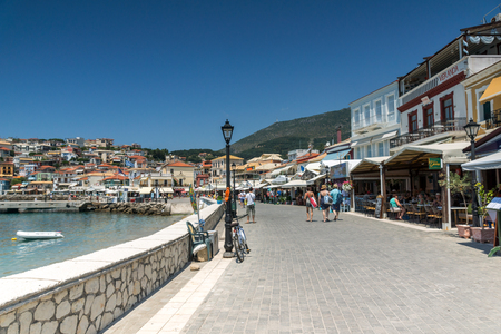 PARGA, GREECE - JULY 17, 2014: Amazing summer view of town of Parga, Epirus, Greeceのeditorial素材