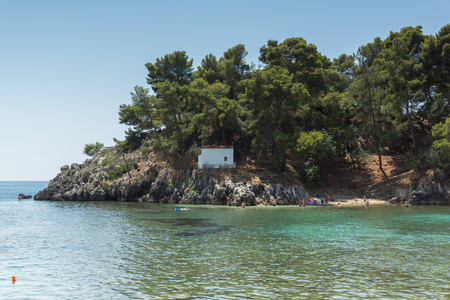 PARGA, GREECE - JULY 17, 2014: Amazing summer view of town of Parga, Epirus, Greeceのeditorial素材
