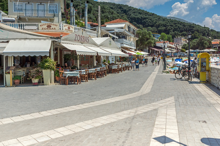 PARGA, GREECE - JULY 17, 2014: Amazing summer view of town of Parga, Epirus, Greeceのeditorial素材