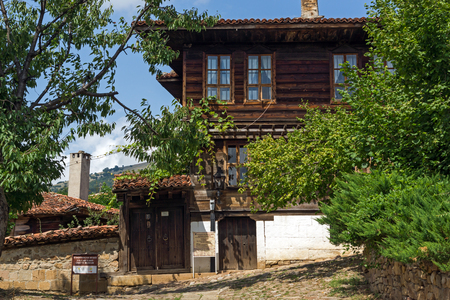 KOTEL, BULGARIA - AUGUST 1, 2014: Houses of the nineteenth century in historical town of Kotel, Sliven Region, Bulgariaのeditorial素材