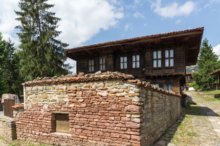 KOTEL, BULGARIA - AUGUST 1, 2014: Houses of the nineteenth century in historical town of Kotel, Sliven Region, Bulgariaのeditorial素材