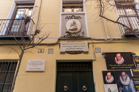 MADRID, SPAIN - JANUARY 22, 2018: House of Cervantes in City of Madrid, Spainのeditorial素材