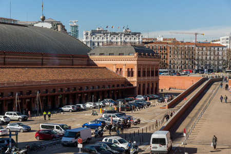 MADRID, SPAIN - JANUARY 22, 2018:  Atocha Railway Station in City of Madrid, Spainのeditorial素材