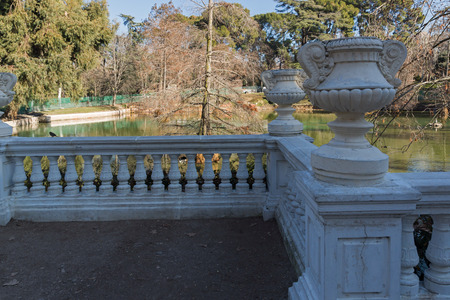 MADRID, SPAIN - JANUARY 22, 2018: Crystal Palace in The Retiro Park  in City of Madrid, Spain