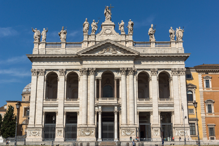 ROME, ITALY - JUNE 25, 2017: Basilica of San Giovanni in Laterano (Basilica di San Giovanni in Laterano) in city of Rome, Italyのeditorial素材