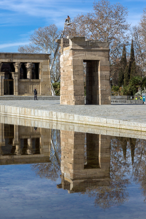 MADRID, SPAIN - JANUARY 23, 2018:  Amazing view of Temple of Debod in City of Madrid, Spainのeditorial素材