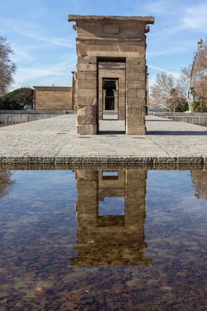 MADRID, SPAIN - JANUARY 23, 2018:  Amazing view of Temple of Debod in City of Madrid, Spainのeditorial素材