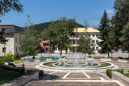 GODECH, BULGARIA - JULY 14, 2014: The center of town of Godech, Sofia Region, Bulgariaのeditorial素材
