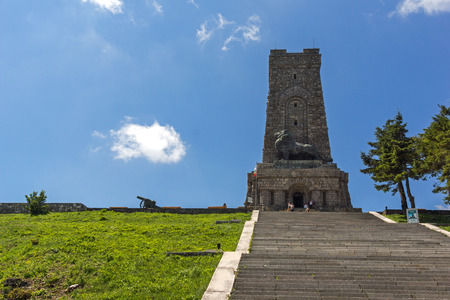 SHIPKA, BULGARIA - JULY 6, 2018:  Summer view of Monument to Liberty Shipka, Stara Zagora Region, Bulgariaのeditorial素材