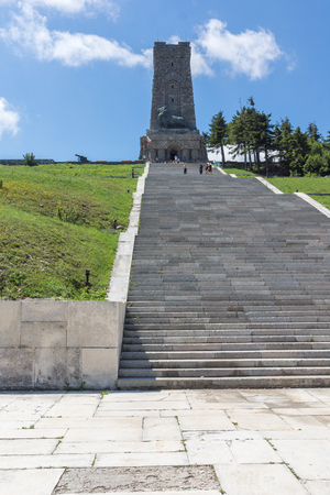 SHIPKA, BULGARIA - JULY 6, 2018:  Summer view of Monument to Liberty Shipka, Stara Zagora Region, Bulgariaのeditorial素材