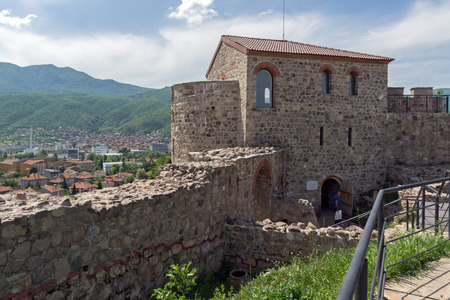 PERISTERA FORTRESS, PESHTERA, BULGARIA - MAY 5, 2018: Ruins of Ancient Byzantine fortress The Peristera in town of Peshtera, Pazardzhik Region, Bulgariaのeditorial素材