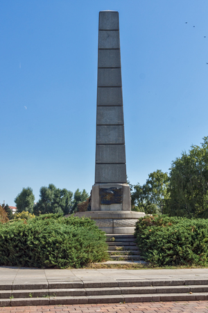 PLEVEN, BULGARIA - SEPTEMBER 20, 2015:  Central street in city of Pleven, Bulgariaのeditorial素材