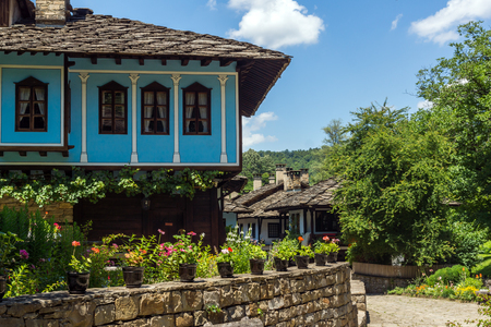 ETAR, GABROVO, BULGARIA- JULY 6, 2018: Old house in Architectural Ethnographic Complex Etar (Etara) near town of Gabrovo, Bulgariaのeditorial素材