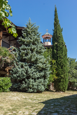 Buildings in medieval Rozhen Monastery of the Nativity of the Mother of God, Blagoevgrad region, Bulgariaの写真素材