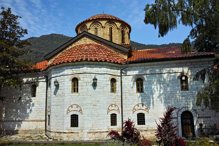BACHKOVO MONASTERY, BULGARIA - AUGUST 30, 2015:  Buildings in Medieval Bachkovo Monastery, Bulgariaのeditorial素材