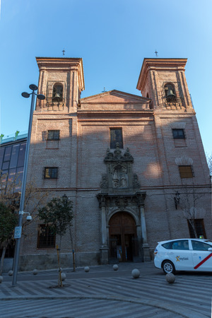 MADRID, SPAIN - JANUARY 24, 2018:  Amazing Morning view of Iglesia de San Martin de Tours in City of Madrid, Spainのeditorial素材