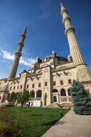EDIRNE, TURKEY - MAY 26, 2018: Built by architect Mimar Sinan between 1569 and 1575 Selimiye Mosque in city of Edirne,  East Thrace, Turkeyのeditorial素材