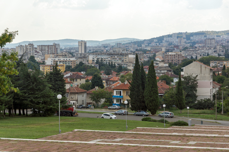 STARA ZAGORA, BULGARIA - AUGUST 5, 2018: Panoramic view of city of Stara Zagora, Bulgariaのeditorial素材