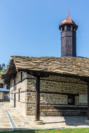 TRYAVNA, BULGARIA - JULY 6, 2018:  Medieval Church of St. Archangel Michael in historical town of Tryavna, Gabrovo region, Bulgariaのeditorial素材