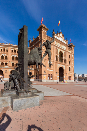 MADRID, SPAIN - JANUARY 24, 2018:  Las Ventas Bullring (Plaza de Toros de Las Ventas) situated at Plaza de torros in City of Madrid, Spainのeditorial素材