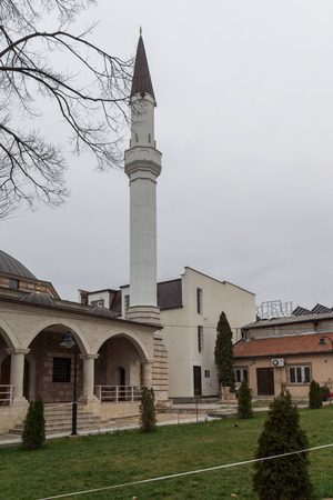 SKOPJE, REPUBLIC OF MACEDONIA - FEBRUARY 24, 2018: Mosque in old town of city of Skopje, Republic of Macedoniaのeditorial素材