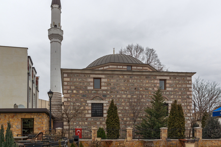SKOPJE, REPUBLIC OF MACEDONIA - FEBRUARY 24, 2018: Mosque in old town of city of Skopje, Republic of Macedoniaのeditorial素材