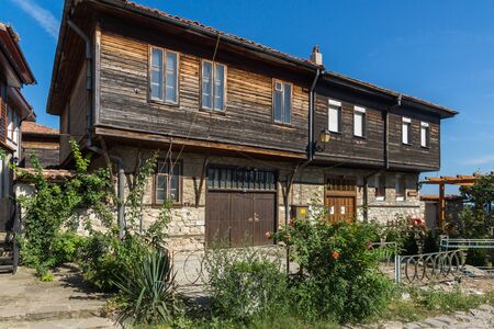 NESSEBAR, BULGARIA - AUGUST 12, 2018: Typical Street in old town of Nessebar, Burgas Region,...