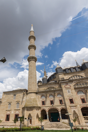 EDIRNE, TURKEY - MAY 26, 2018: Outside view of Built by architect Mimar Sinan between 1569 and 1575 Selimiye Mosque  in city of Edirne,  East Thrace, Turkeyのeditorial素材
