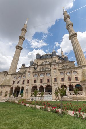 EDIRNE, TURKEY - MAY 26, 2018: Outside view of Built by architect Mimar Sinan between 1569 and 1575 Selimiye Mosque  in city of Edirne,  East Thrace, Turkeyのeditorial素材
