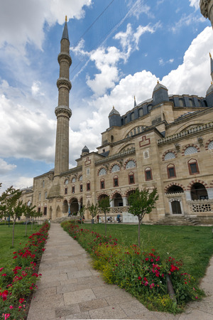 EDIRNE, TURKEY - MAY 26, 2018: Outside view of Built by architect Mimar Sinan between 1569 and 1575 Selimiye Mosque  in city of Edirne,  East Thrace, Turkeyのeditorial素材