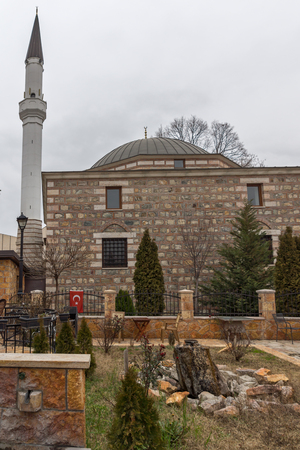 SKOPJE, REPUBLIC OF MACEDONIA - FEBRUARY 24, 2018: Mosque in old town of city of Skopje, Republic of Macedoniaのeditorial素材