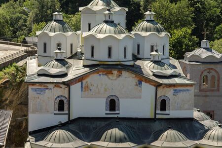 OSOGOVO MONASTRY, MACEDONIA - JULY 21, 2018: Medieval Monastery St. Joachim of Osogovo, Kriva Palanka region, Republic of Macedoniaのeditorial素材