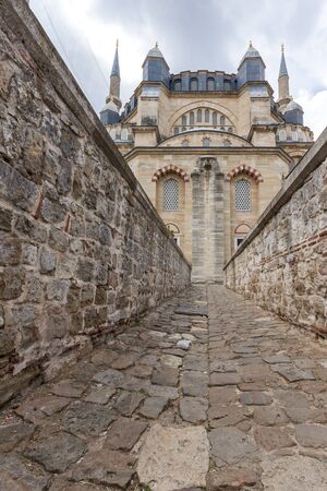 EDIRNE, TURKEY - MAY 26, 2018: Outside view of Built by architect Mimar Sinan between 1569 and 1575 Selimiye Mosque  in city of Edirne,  East Thrace, Turkeyのeditorial素材