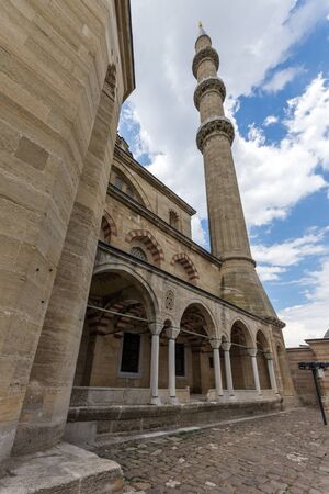 EDIRNE, TURKEY - MAY 26, 2018: Outside view of Built by architect Mimar Sinan between 1569 and 1575 Selimiye Mosque  in city of Edirne,  East Thrace, Turkeyのeditorial素材