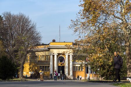 BELGRADE, SERBIA - NOVEMBER 10, 2018: Typical Building in the center of city of Belgrade, Serbiaのeditorial素材