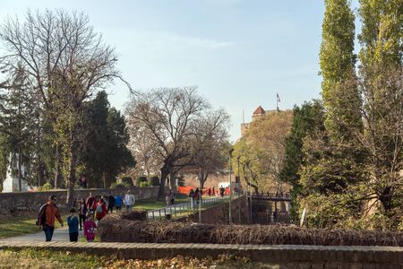 BELGRADE, SERBIA - NOVEMBER 10, 2018: Belgrade Fortress and Kalemegdan Park in the center of city of Belgrade, Serbiaのeditorial素材