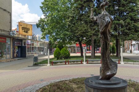 KAZANLAK, BULGARIA - AUGUST 5, 2018: Center of town of Kazanlak, Stara Zagora region, Bulgariaのeditorial素材